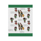 Black Santa & Elves Christmas Banner - Green border