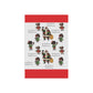 Black Santa & Elves Christmas Banner - Red border