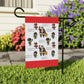 Black Santa & Elves Christmas Banner - Red border