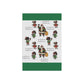 Black Santa & Elves Christmas Banner - Green border