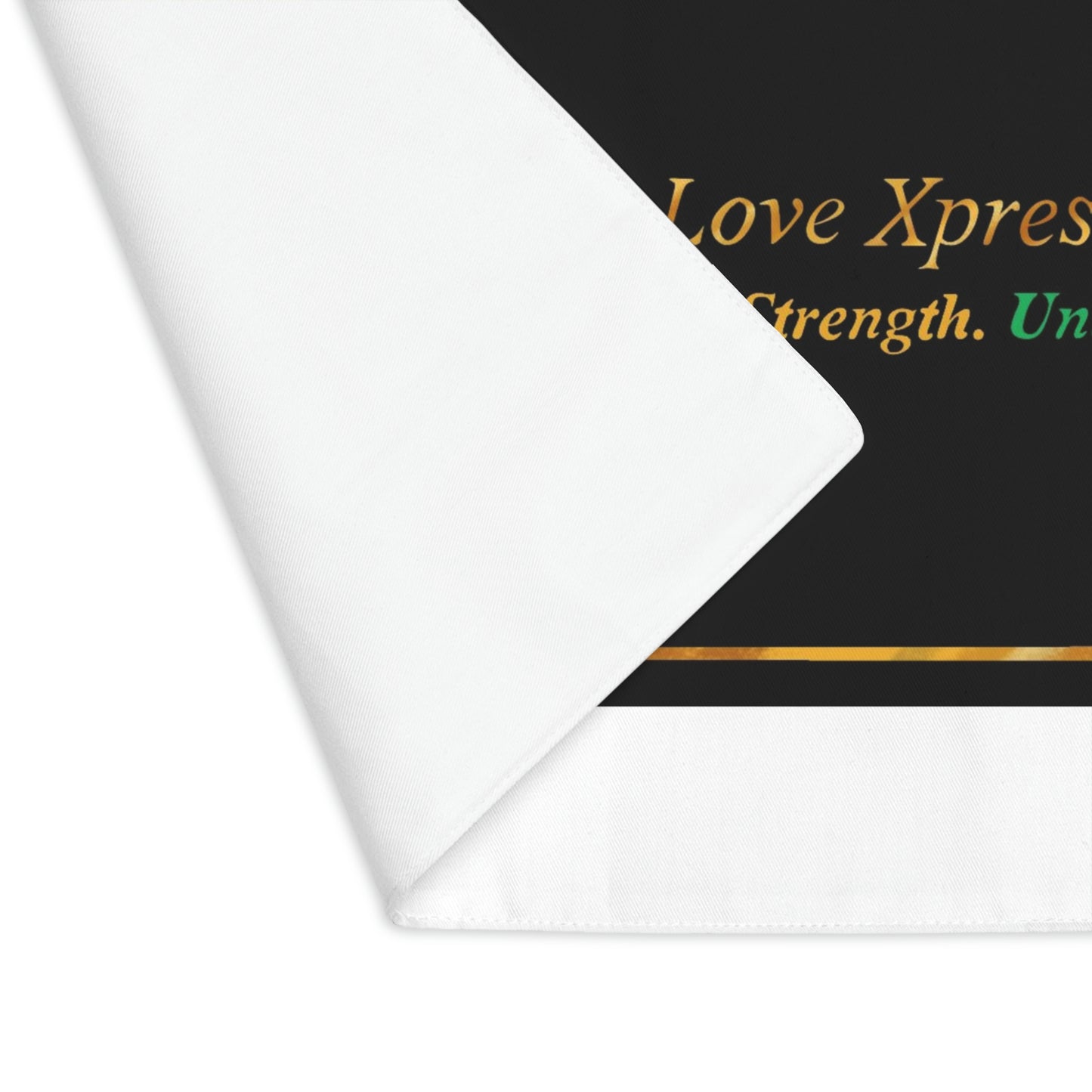 Black Love Xpressions Placemat, 1pc w/ White background