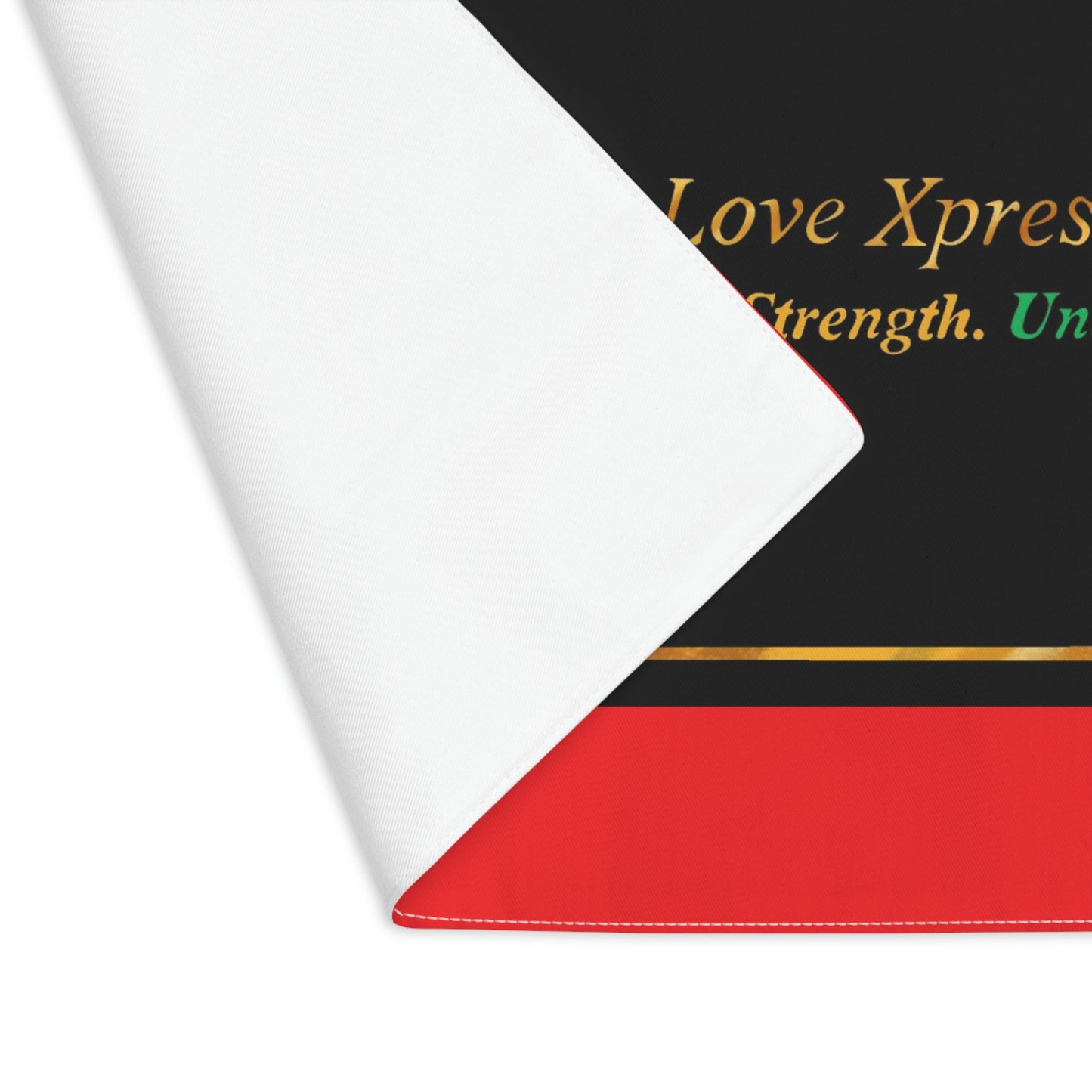 Black Love Xpressions Placemat, 1pc w/ Red background