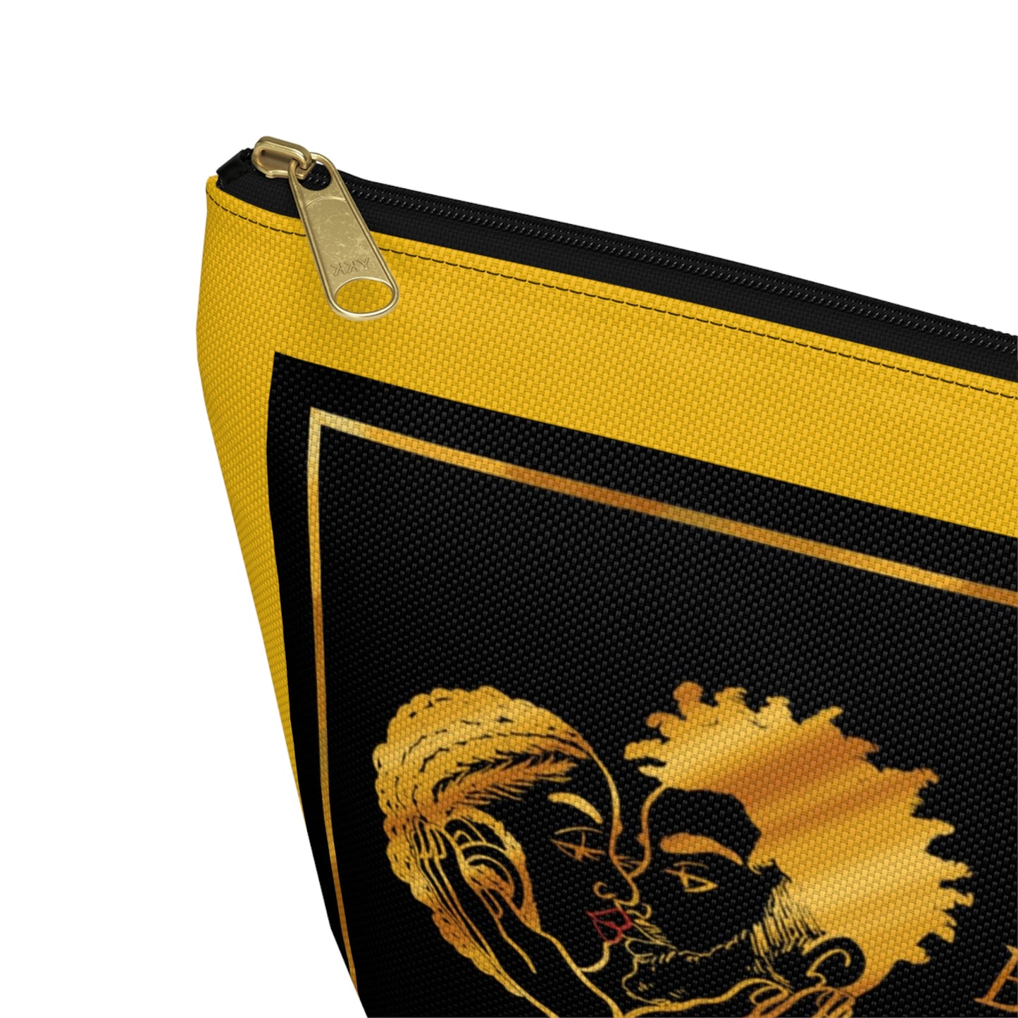 Black Love Xpressions Accessory Pouch w T-bottom w/ Gold background