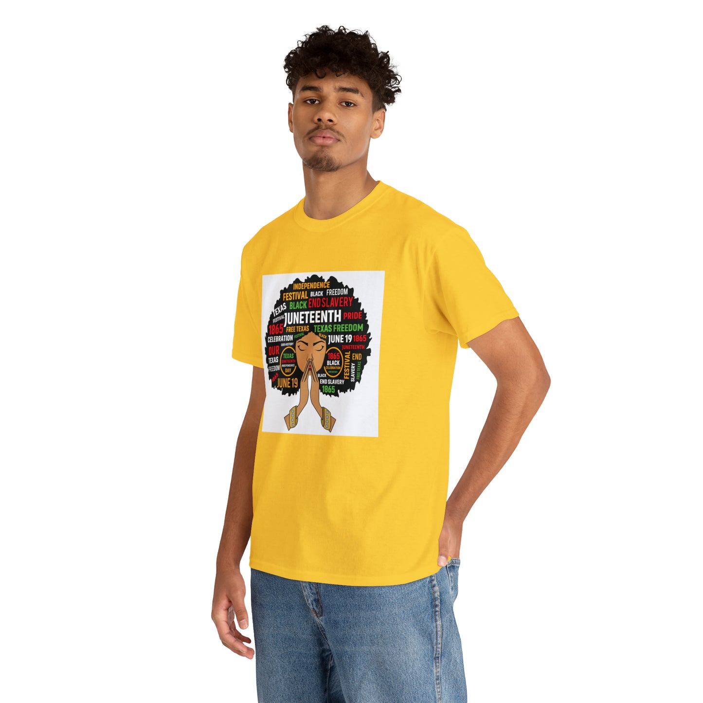 Juneteenth Afro Lady Unisex Heavy Cotton Tee