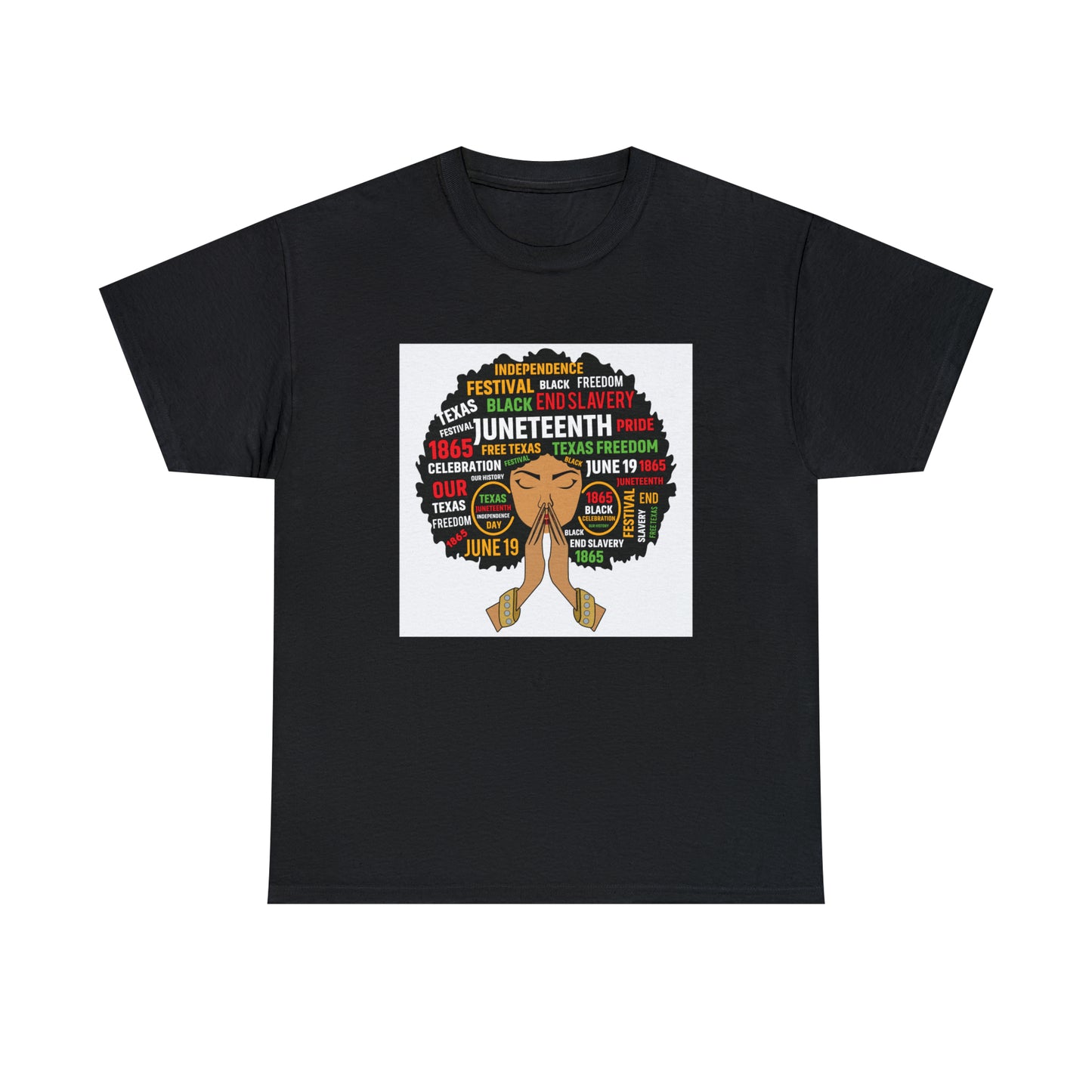 Juneteenth Afro Lady Unisex Heavy Cotton Tee