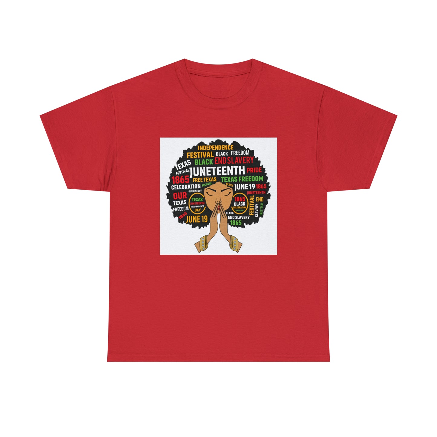 Juneteenth Afro Lady Unisex Heavy Cotton Tee