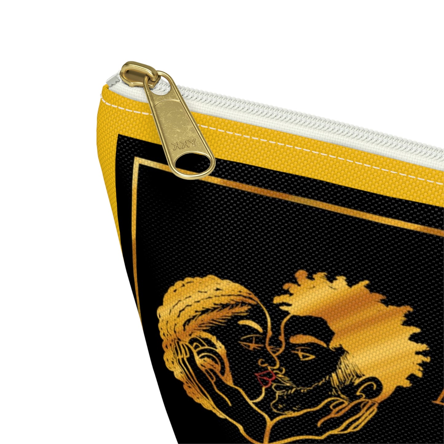 Black Love Xpressions Accessory Pouch w T-bottom w/ Gold background