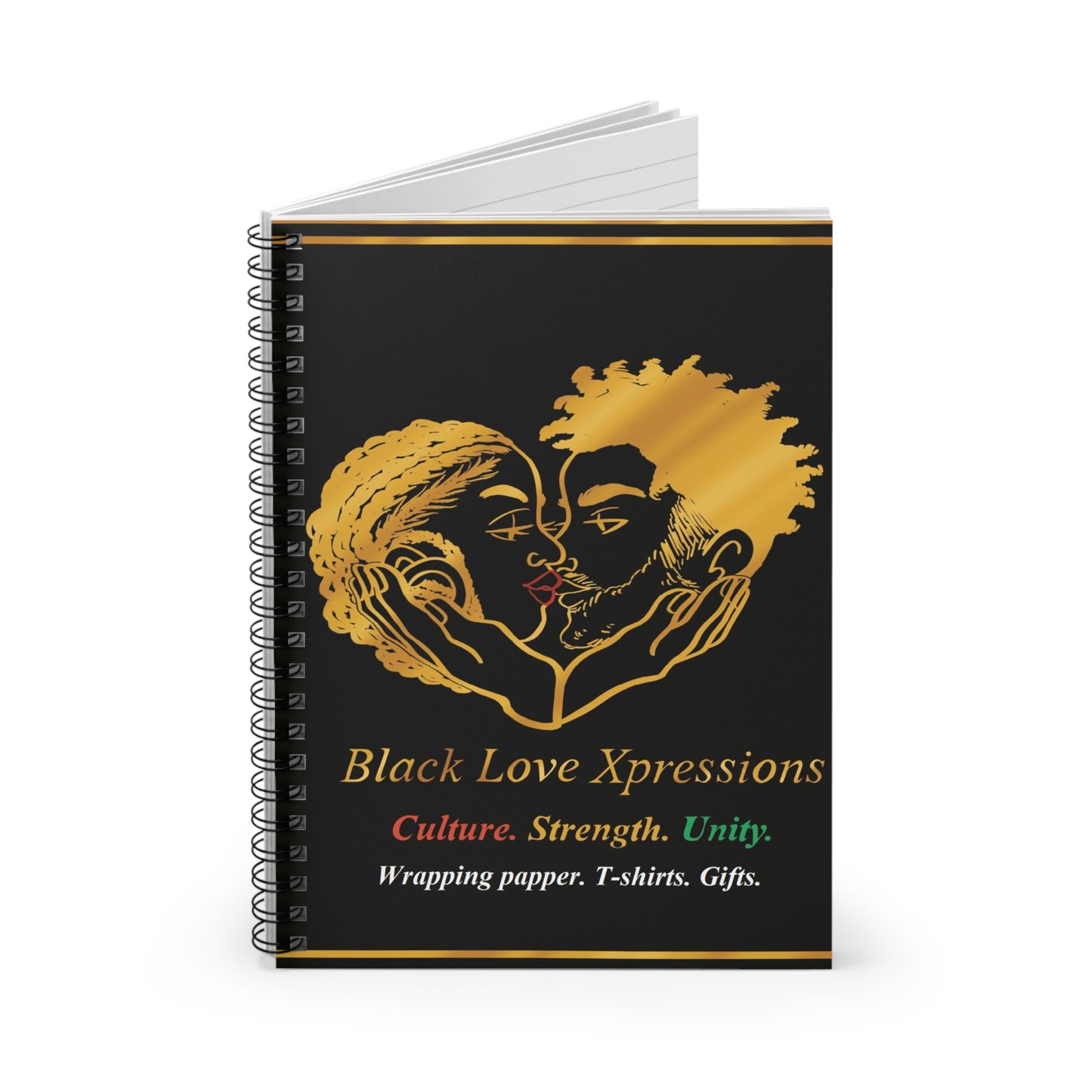 Black Love Xpressions Spiral Notebook - Ruled Line