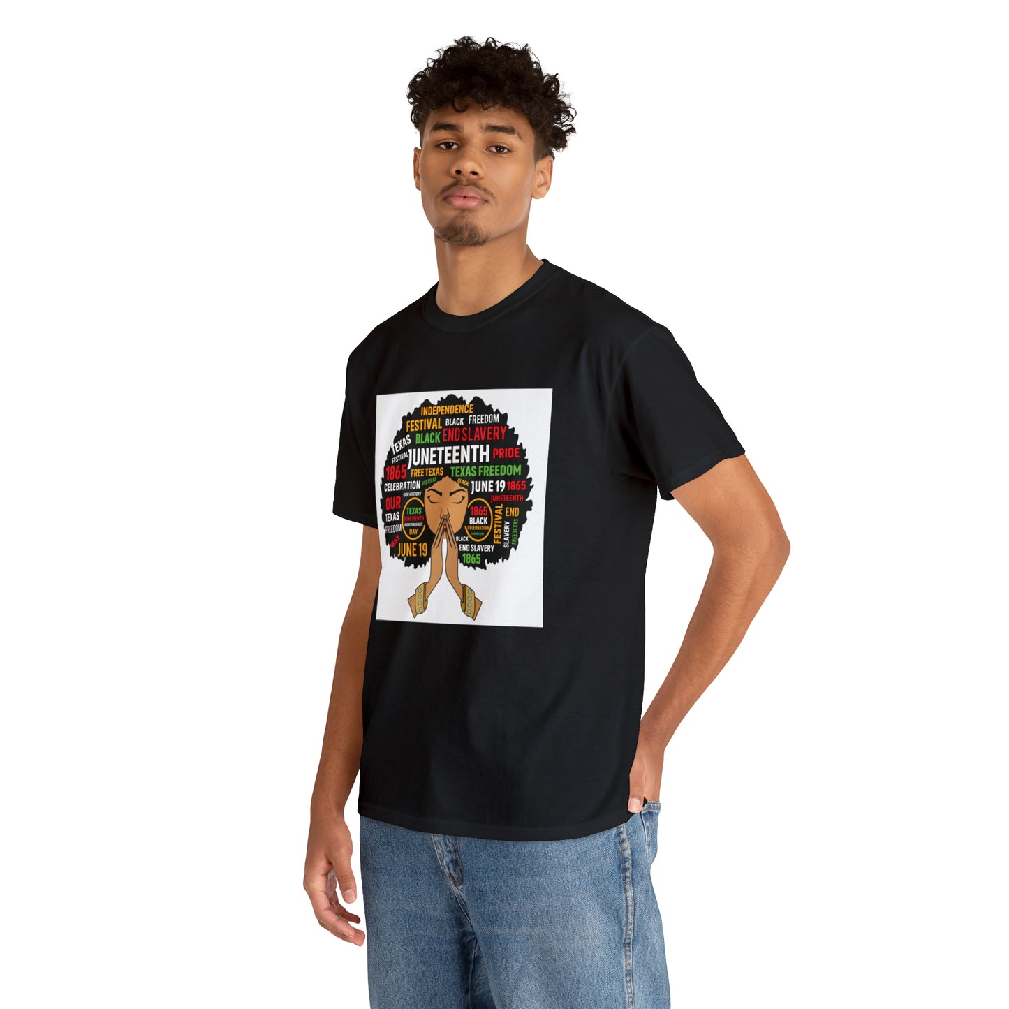 Juneteenth Afro Lady Unisex Heavy Cotton Tee