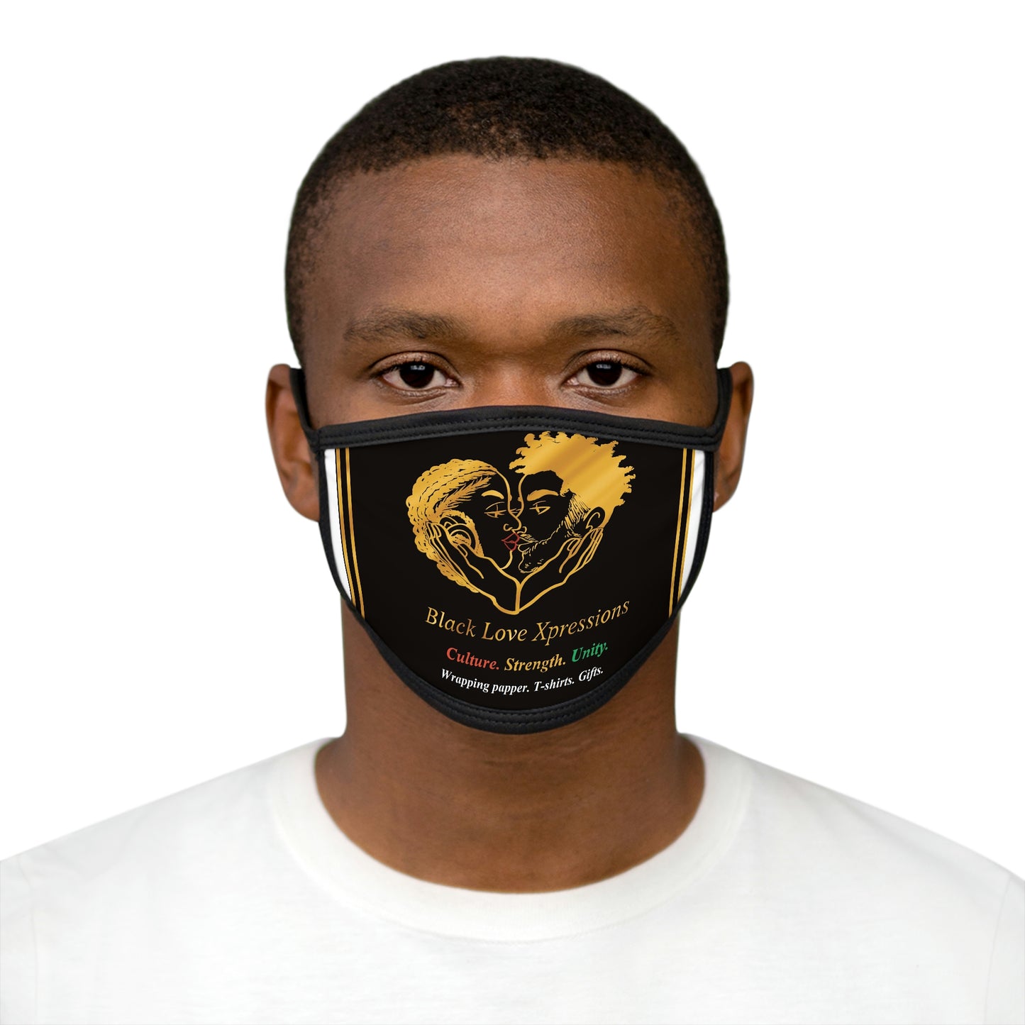 Black Love Xpressions Mixed-Fabric Face Mask