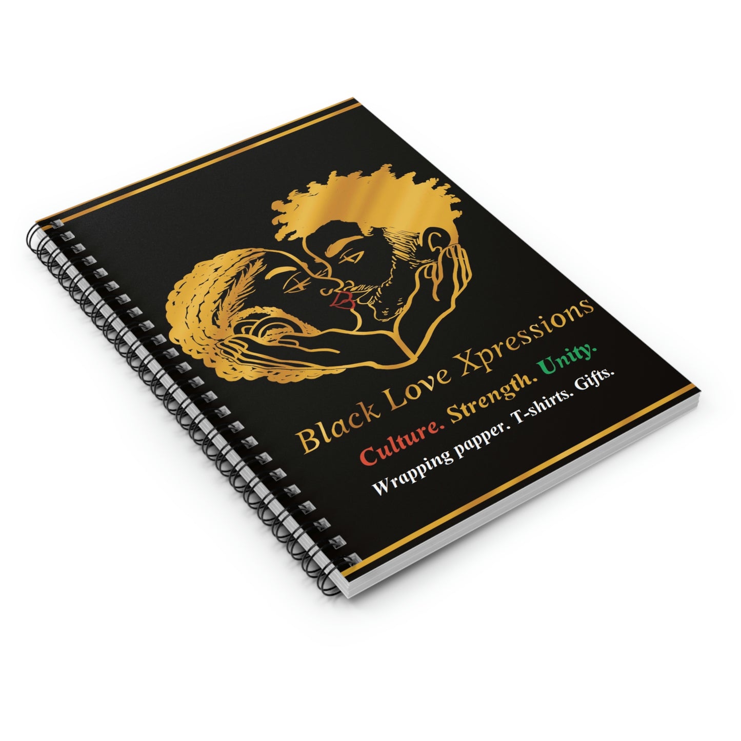 Black Love Xpressions Spiral Notebook - Ruled Line