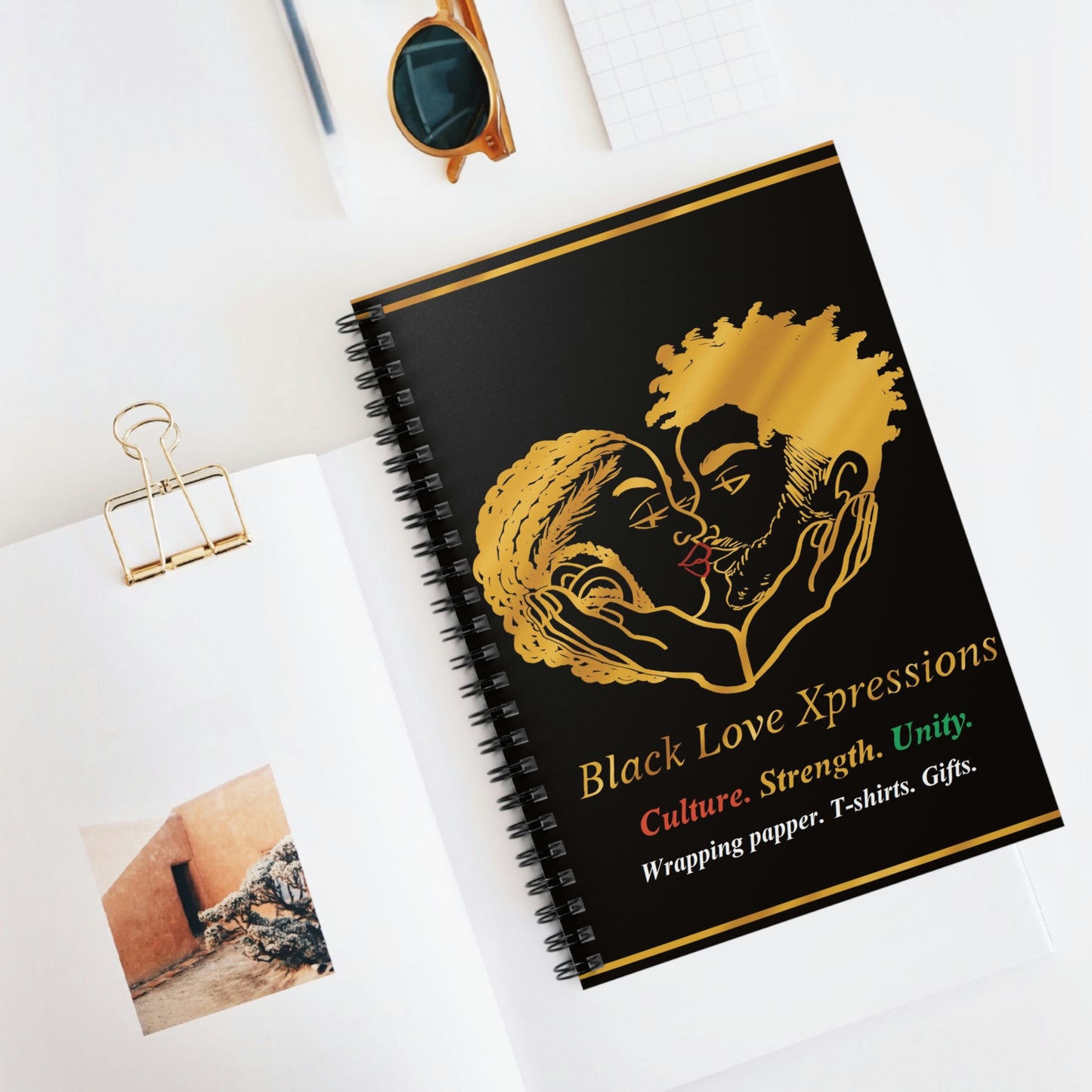 Black Love Xpressions Spiral Notebook - Ruled Line