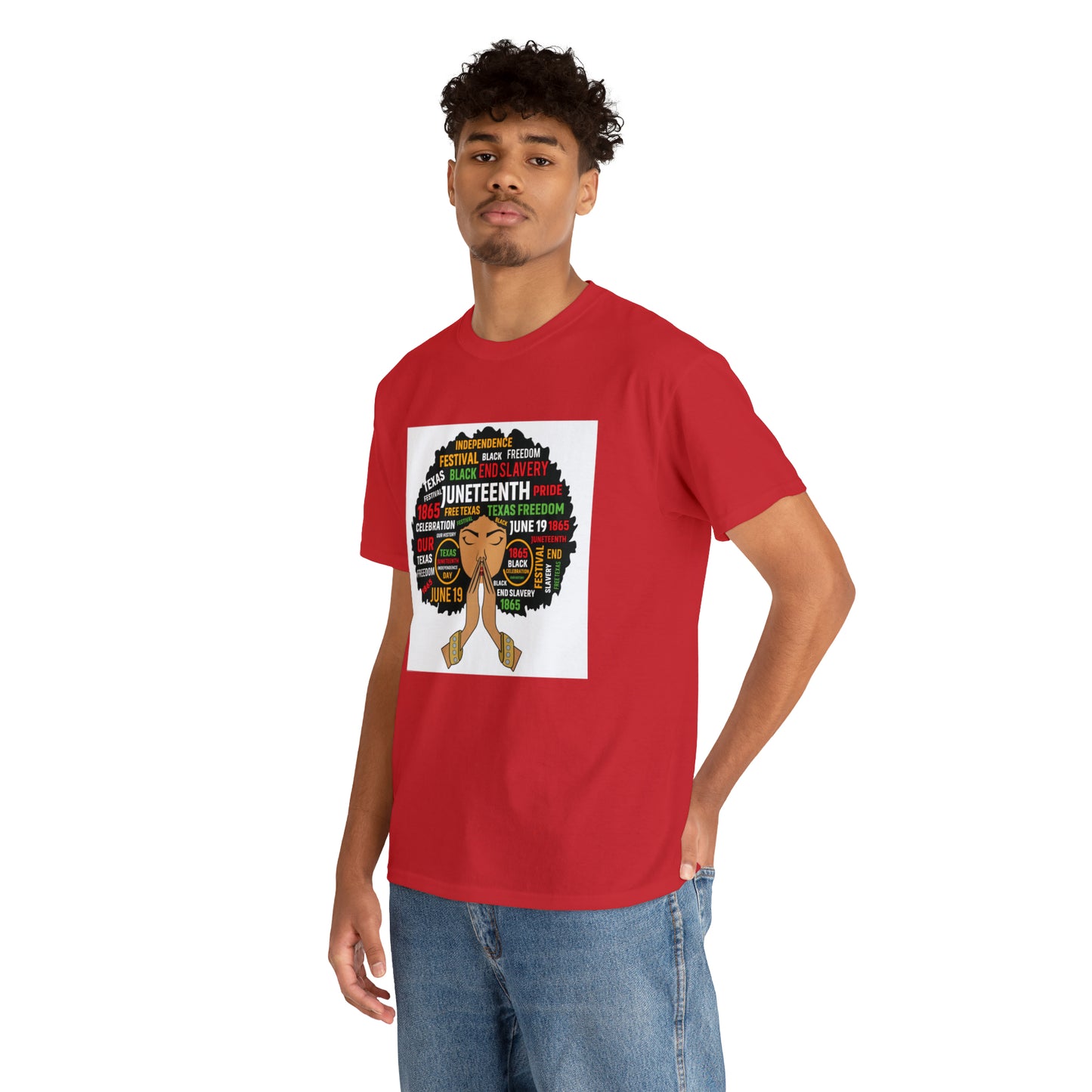 Juneteenth Afro Lady Unisex Heavy Cotton Tee