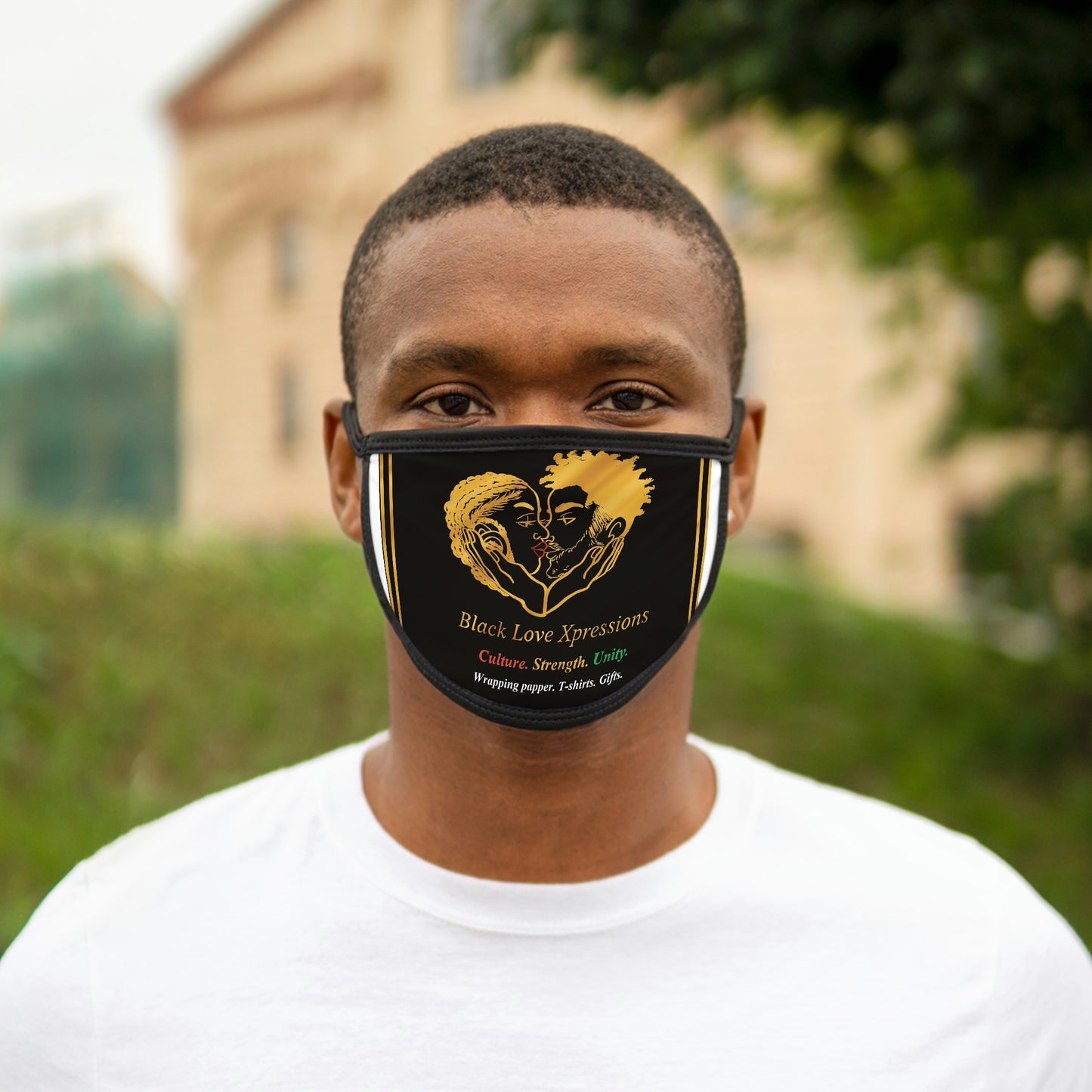 Black Love Xpressions Mixed-Fabric Face Mask