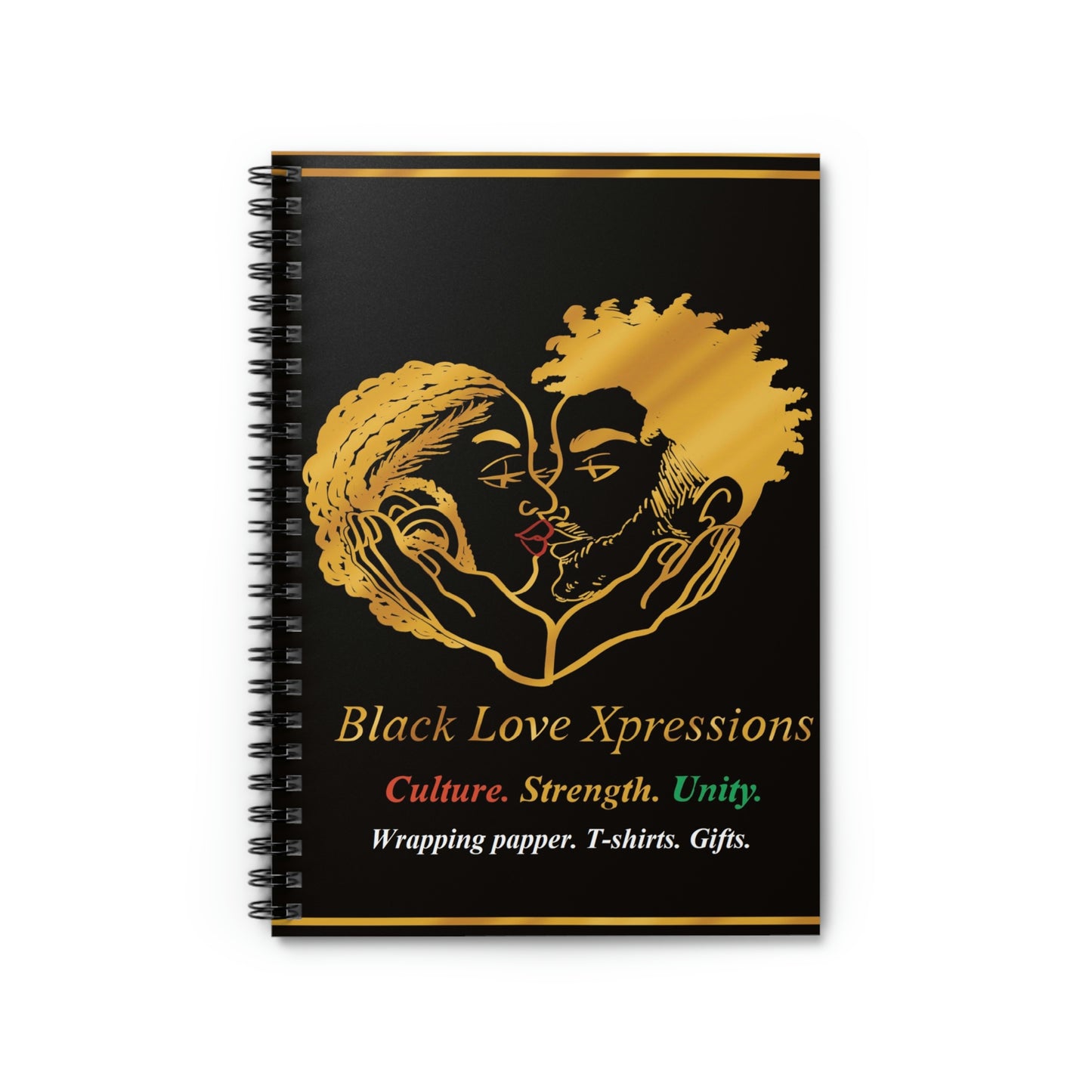 Black Love Xpressions Spiral Notebook - Ruled Line