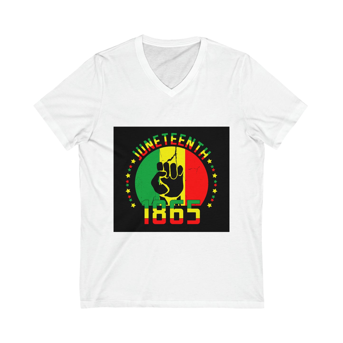 Juneteenth 1865 Unisex Jersey Short Sleeve V-Neck Tee