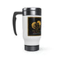 Black Love Xpressions Stainless Steel Travel Mug with Handle, 14oz