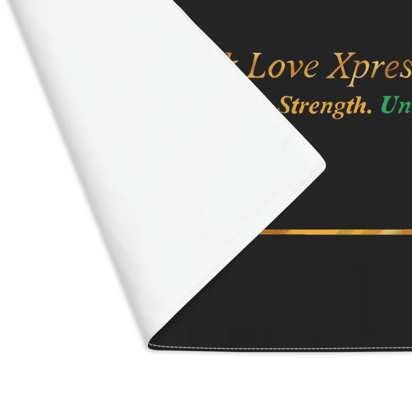 Black Love Xpressions Placemat, 1pc w/ Black background