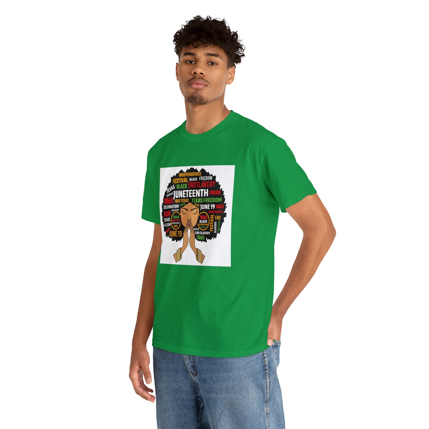 Juneteenth Afro Lady Unisex Heavy Cotton Tee