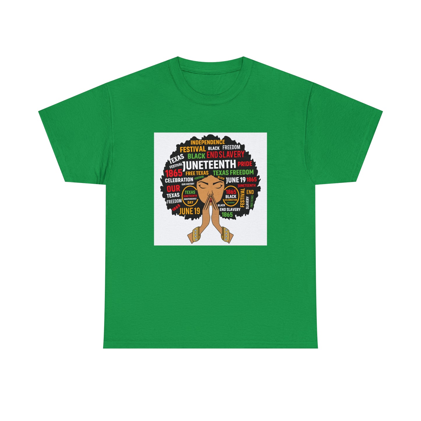 Juneteenth Afro Lady Unisex Heavy Cotton Tee