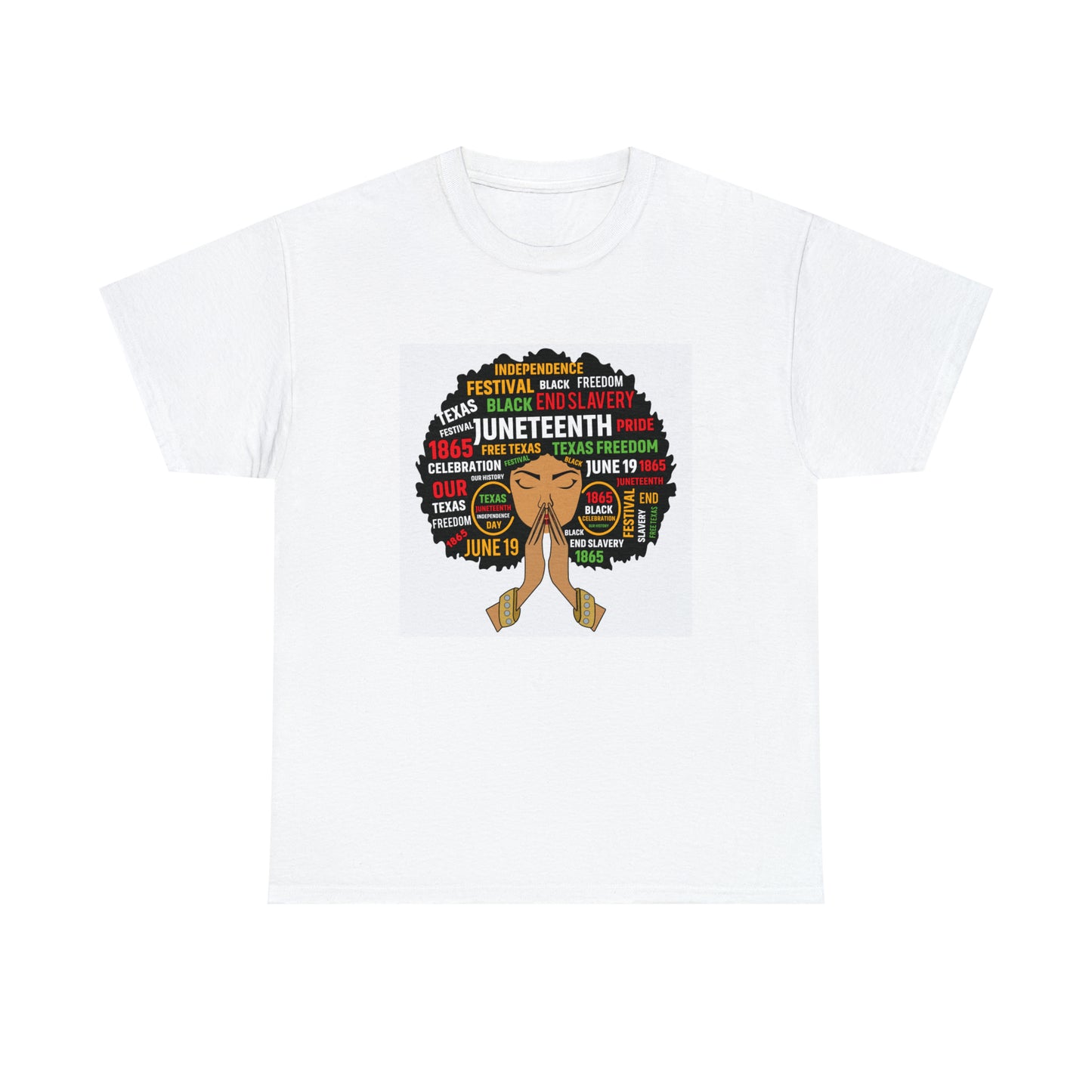 Juneteenth Afro Lady Unisex Heavy Cotton Tee