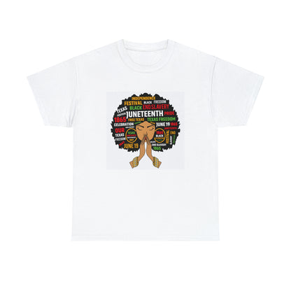 Juneteenth Afro Lady Unisex Heavy Cotton Tee