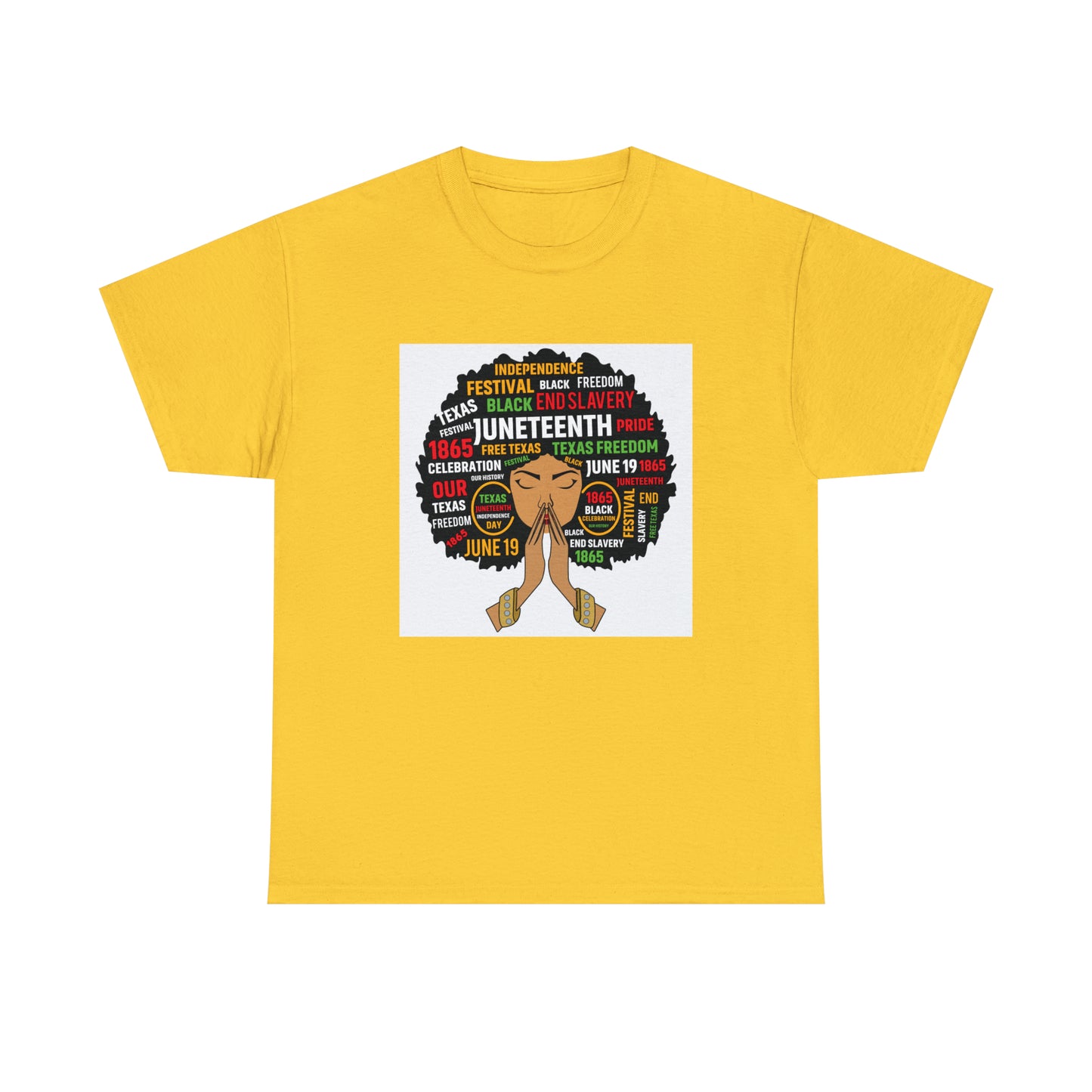 Juneteenth Afro Lady Unisex Heavy Cotton Tee