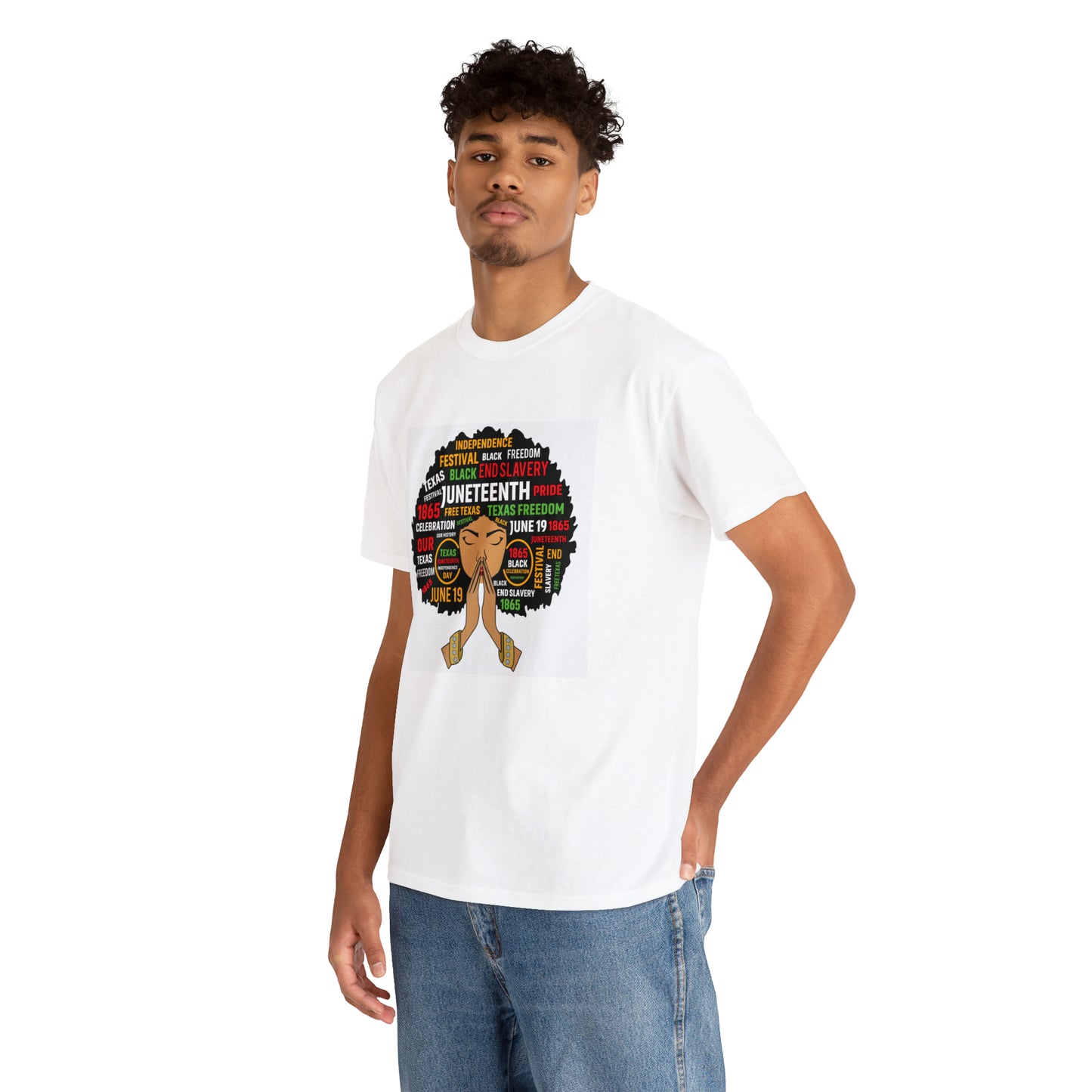 Juneteenth Afro Lady Unisex Heavy Cotton Tee