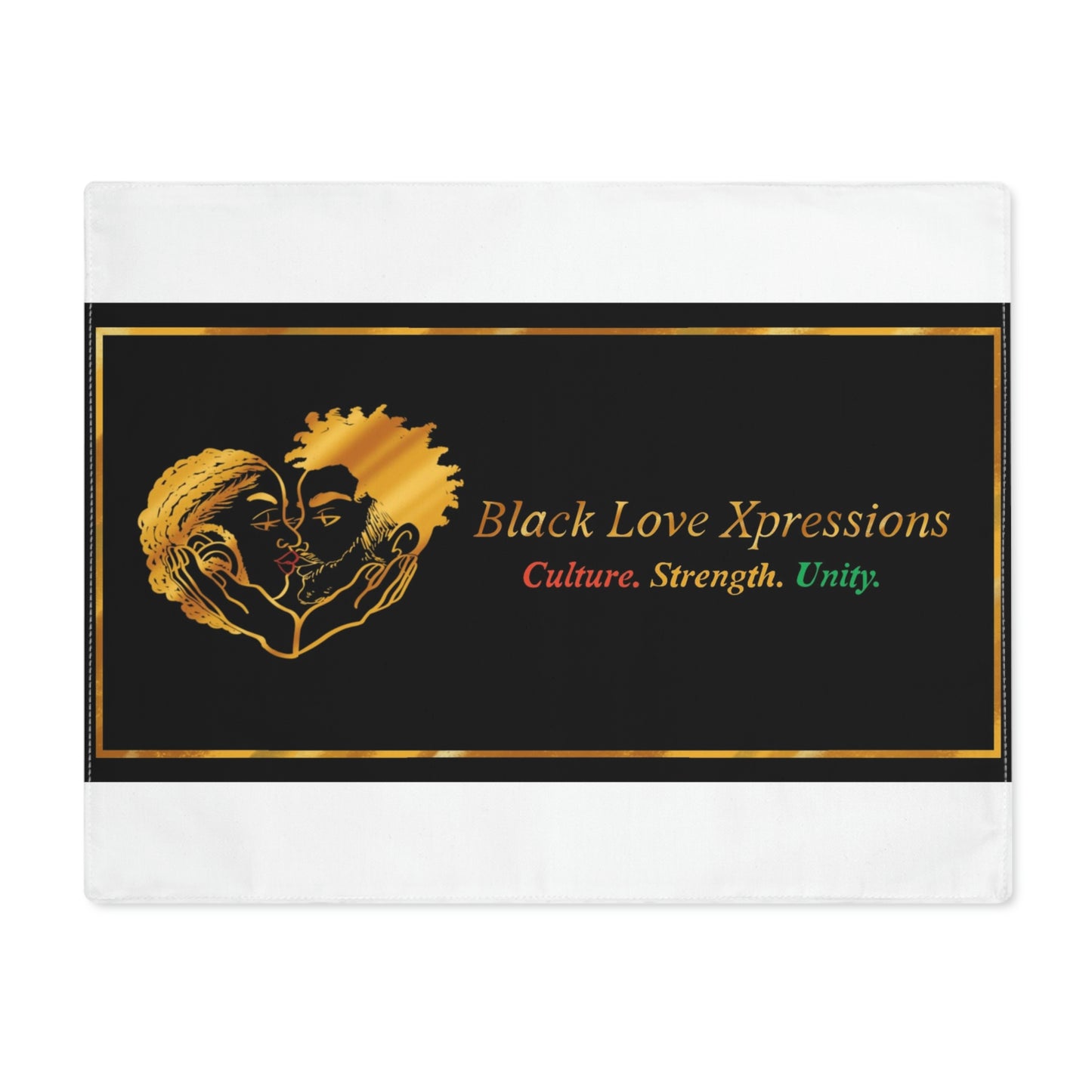 Black Love Xpressions Placemat, 1pc w/ White background