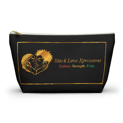 Black Love Xpressions Accessory Pouch w T-bottom w/ Black background