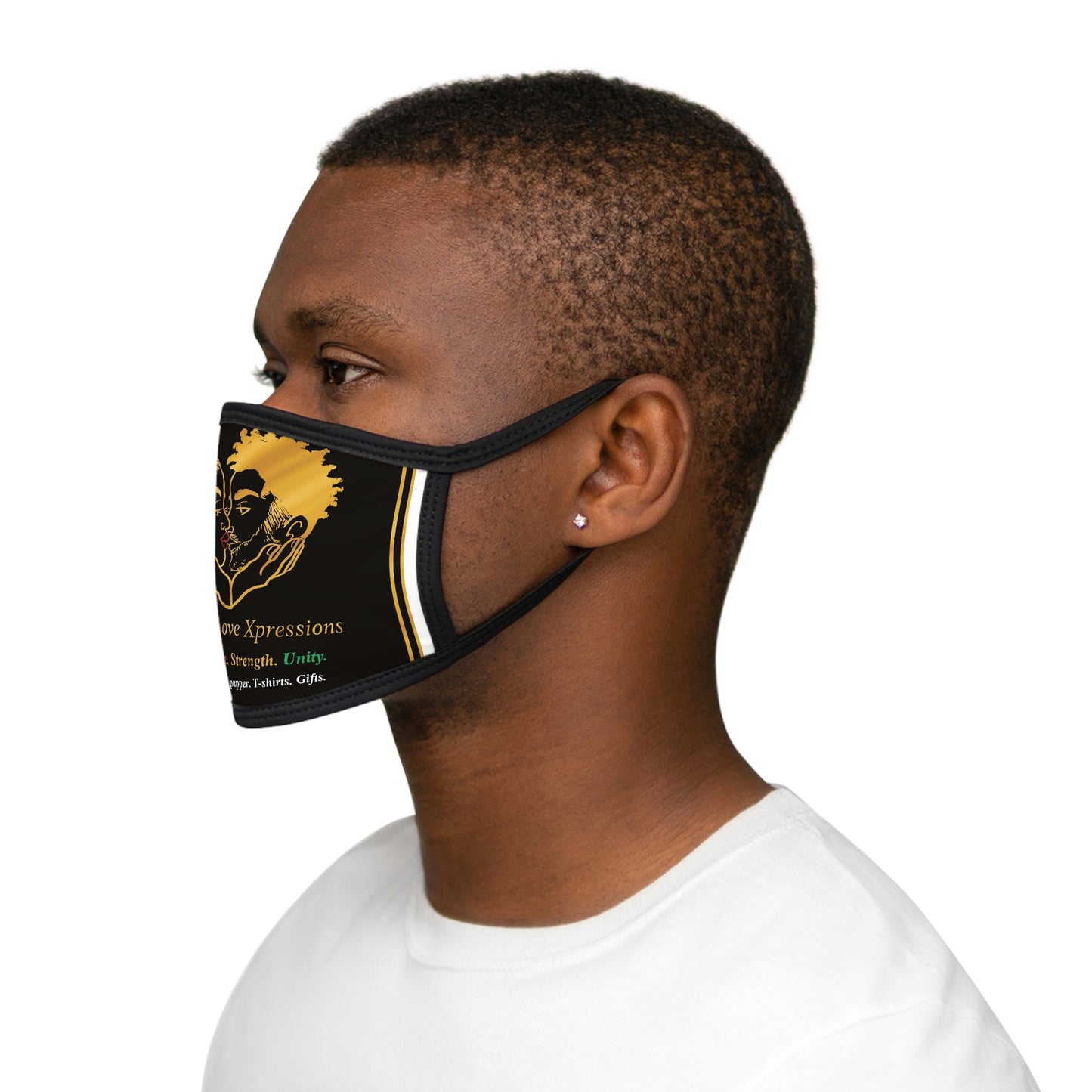 Black Love Xpressions Mixed-Fabric Face Mask